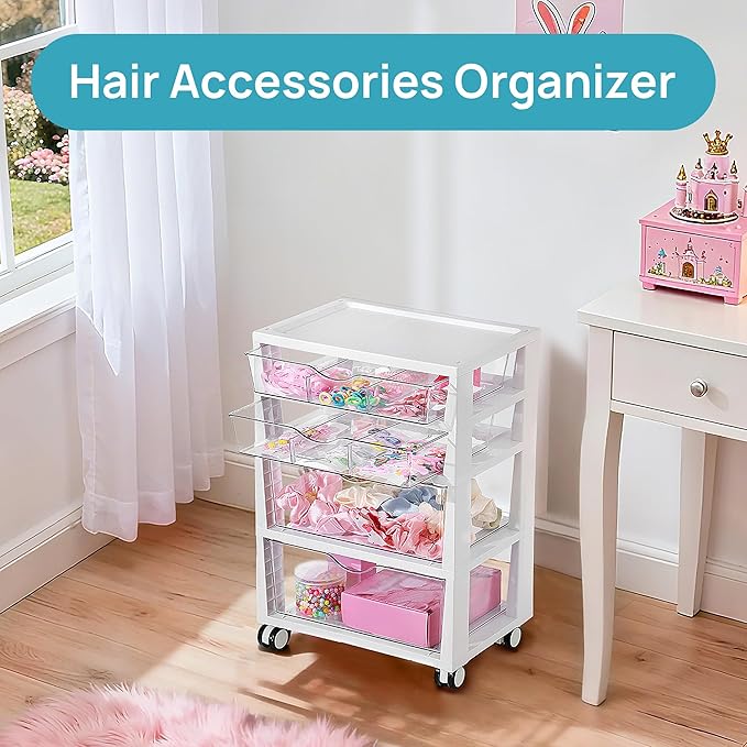 Vtopmart Plastic Drawer Storage Rolling Cart - Image 6