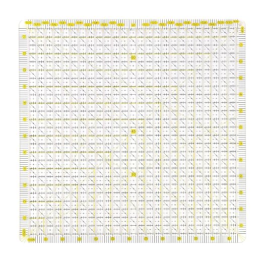 Quilting Ruler - 12.5" x 12.5" Slotted Acrylic Ruler - Image 2
