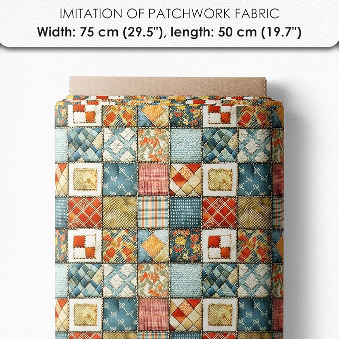 Patchwork Fish Cotton Fabric Panel – 6 Designs + Bonus Sheet 29.5×19.6 inch - Image 7