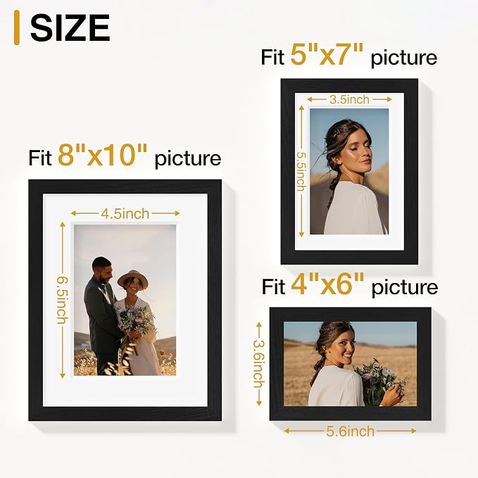 Vittanly 10 Pack Picture Frames Collage Wall Decor, Gallery Wall Frame Set - Image 6