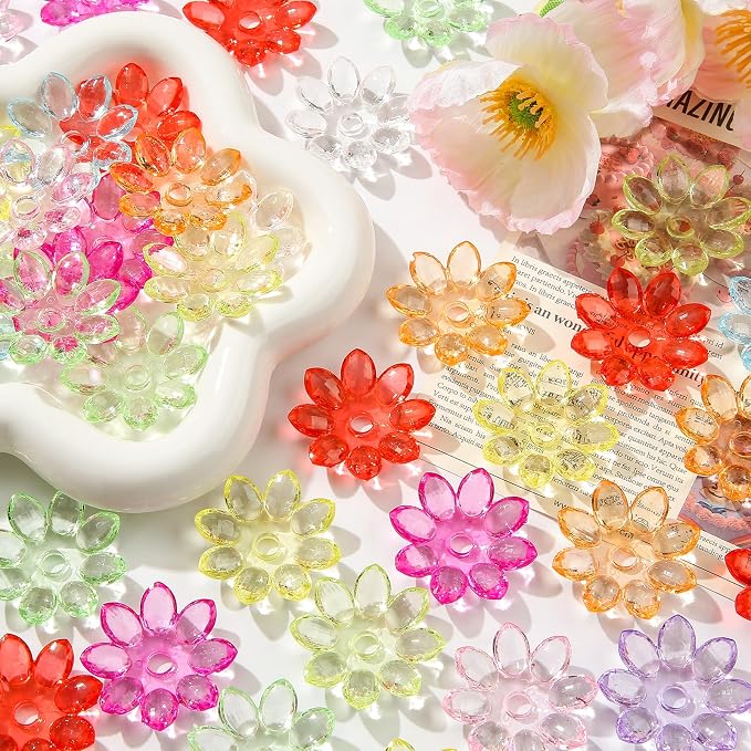 40pcs Flower Shape Caps Beads 5-Petal Flower Bead - Image 7