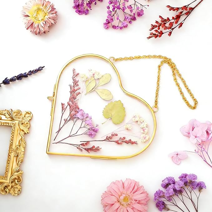 Pressed Flower Frames, Wall Hanging Double Glass Picture Frames - Image 4