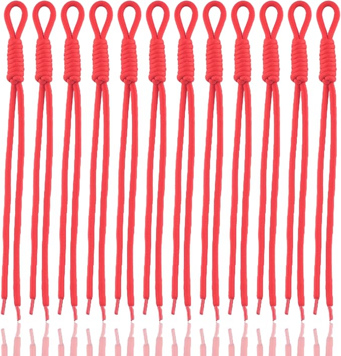KJML DIY Paracord Keychain 12pcs Paracord Rope Keychain Braided Cord Rope Bag by KJMLDIY