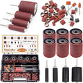 187-Piece Sanding Drum Kit for Drill & Drill Press – Includes 2inch Spindle Sander Sleeves (60/80/120/240 Grit), 4 Rubber Sanding Drums, 1/4-Inch Shank,Versatile Sander Accessory with Box