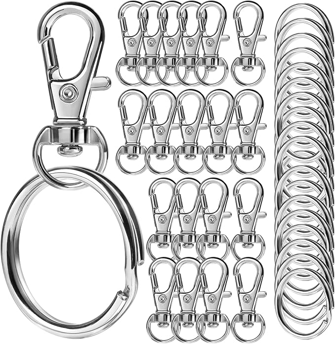 LEOBRO Keychains, Key Chain Ring and Key Chain Hooks, Keychain Making Kit by LEOBRO