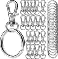 LEOBRO 100PCS Keychain Clip and Key Ring, Lobster Claw Clasps, Key Chain Rings by LEOBRO