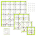 Imeepa 4PCS Acrylic Square Quilting Rulers, 3.5"-10.5", by Imeepa