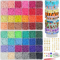 YMSDZHL 7100+PCS Clay Beads Bracelet Making Kit, 48 Color DIY Flat Preppy Beads by YMSDZHL