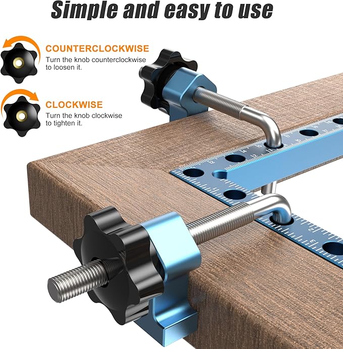 90 Degrees Positioning Squares, Right Angle Squares with 4 Clamps, Aluminium Alloy L-Type Corner Clamp Woodworking Clamping Tool for Picture Frames, Boxes, Cabinets (3.93in)