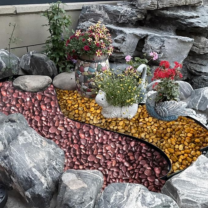FANTIAN 10 lbs Red River Rocks, 2-3 Inch Polished Pebbles - Image 6