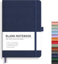 RETTACY Blank Journal Notebook, 192 Pages, A5 Medium Size | Leather Hardcover by RETTACY