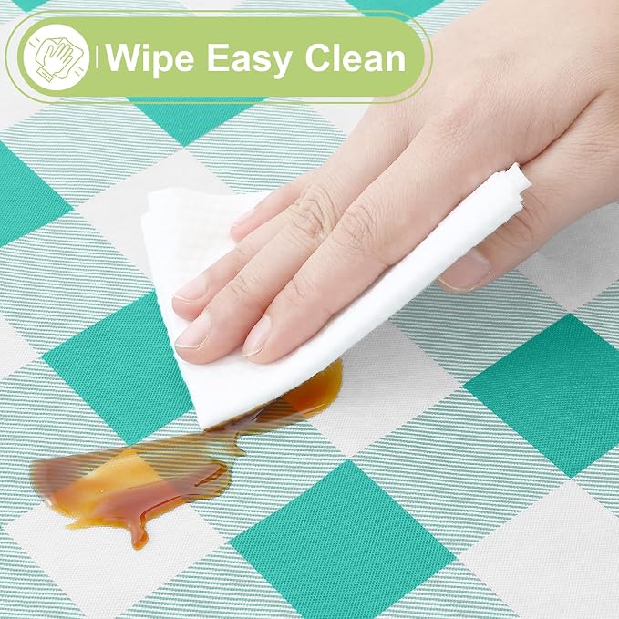 Smiry Plastic Table Cloth, Waterproof Vinyl Tablecloth - Image 3