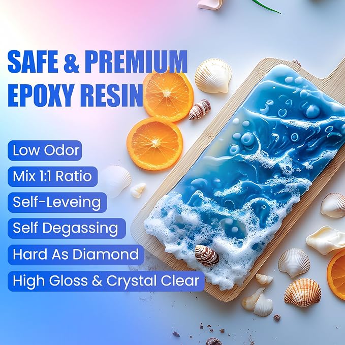Epoxy Resin Kit, 1Gallon Kit Crystal Clear Resin Epoxy, Bubble Free, No - Image 3