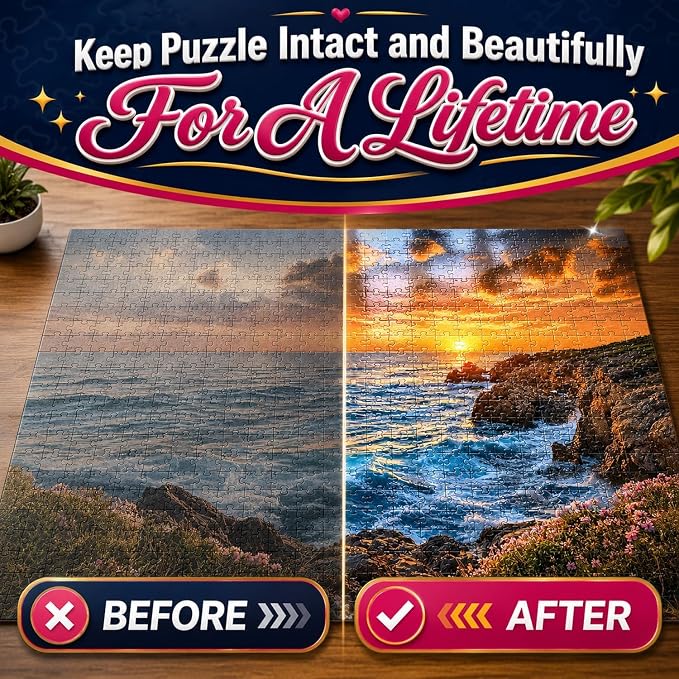 Jigsaw Puzzle Glue Clear with Applicators, No Yellowing Puzzle Saver - Image 4