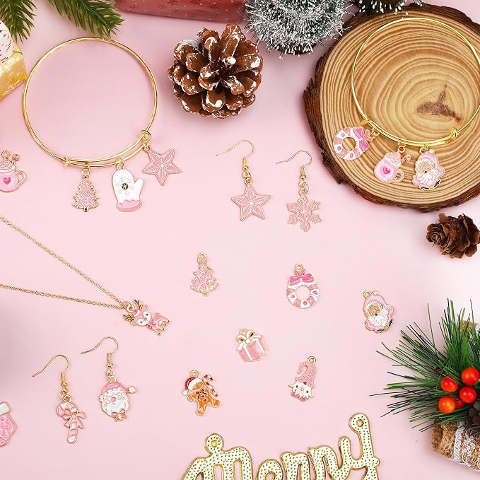 MARFOREVER 40 Pcs/20 Pairs Christmas Charms - Image 3