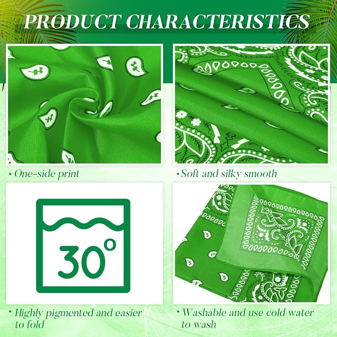 100 Pack Bandanas Unisex Paisley Bandanas Bulk Multi Purpose Cowboy Head Wrap - Image 6