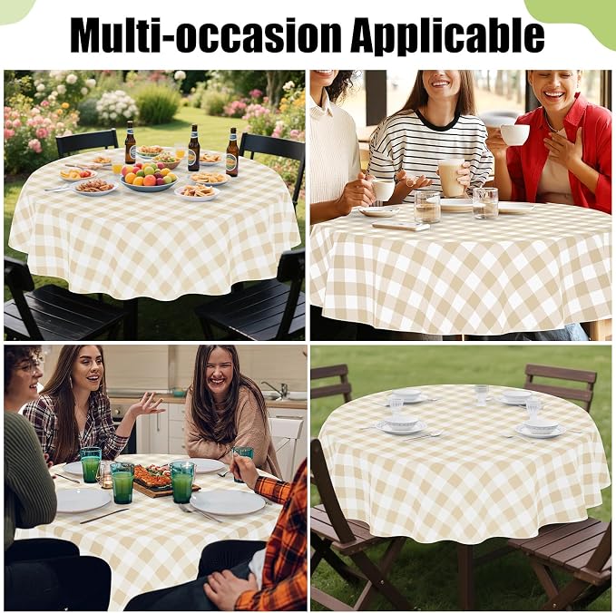 Smiry Oval Table Cloth, Waterproof Vinyl Tablecloth - Image 6