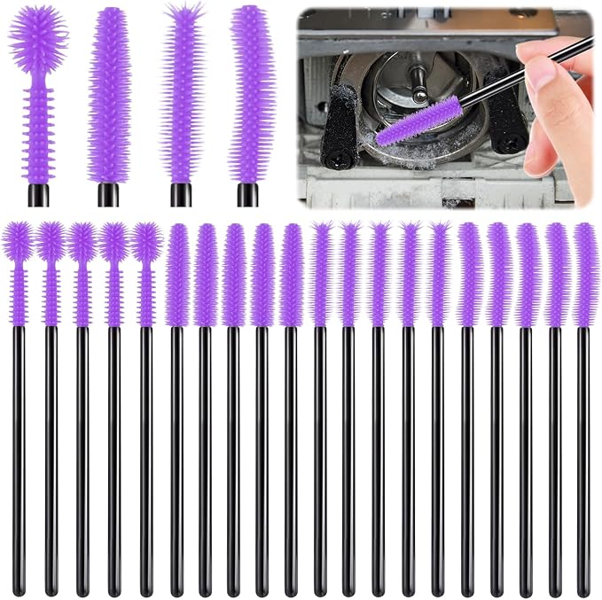 FJW Machine Cleaning Brushes, Reusable Silicone Dense Bristles Clean Brush by FJW