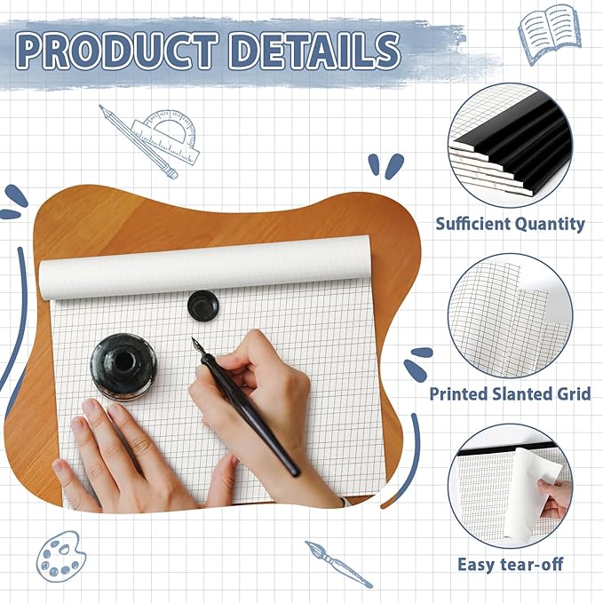 gisgfim 120 Sheets Calligraphy Paper Fountain Pen Paper Calligraphy Practice - Image 3