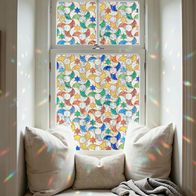 ADD.HERES Window Privacy Film, Stained Glass Decorative Static Cling, Removable - Image 8