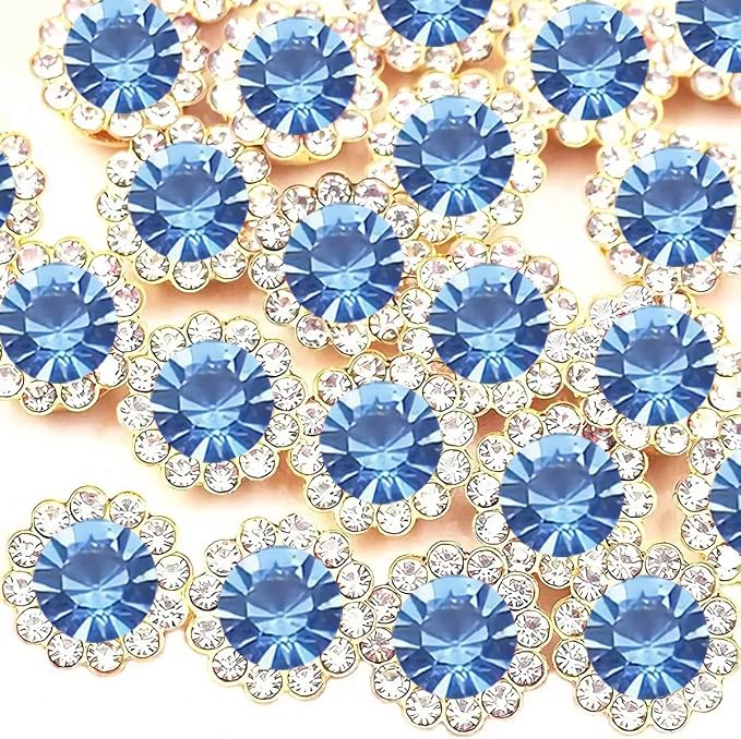 200 PCS 12MM Crystal Glass Sew on Rhinestones Jewels Gems by Unknown