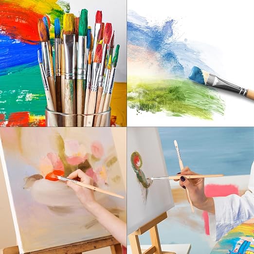 Amazon Basics Multi-shaped Polyester Paint Brushes - Image 7