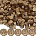 Antique Gold 300 Pcs Wax Seal Beads, Sealing Wax Beads, Refilling Octagon Wax by Unknown