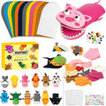 WATINC 12Pcs Hand Puppet Making Kit, Art Craft Felt Sock Puppet Toys, Creative by WATINC