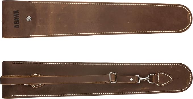AGAWA - BOREAL21 Backwoods Kit - 21 Inch Folding Bow Saw, 21" Premium Leather Sheath, Additional 21" Aggressive Blade (Black Frame - Green Handle)