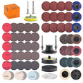 117 Pack 2 inch Hook & Loop Quick Change Sanding Discs Set for Drill Sanding Attachment, Headlight Restoration & Multi-Surface Sanding, Wet/Dry Use, 36-3000 Grit