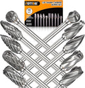 Carbide Burr Set Compatible with Dremel Rotary Tool 10Pcs Die Grinder Bits Rotary File Rasp with 1/8” Shank and 1/4” Grinding Head Accessories for DIY, Woodworking, Metal Carving, Drilling, Polishing