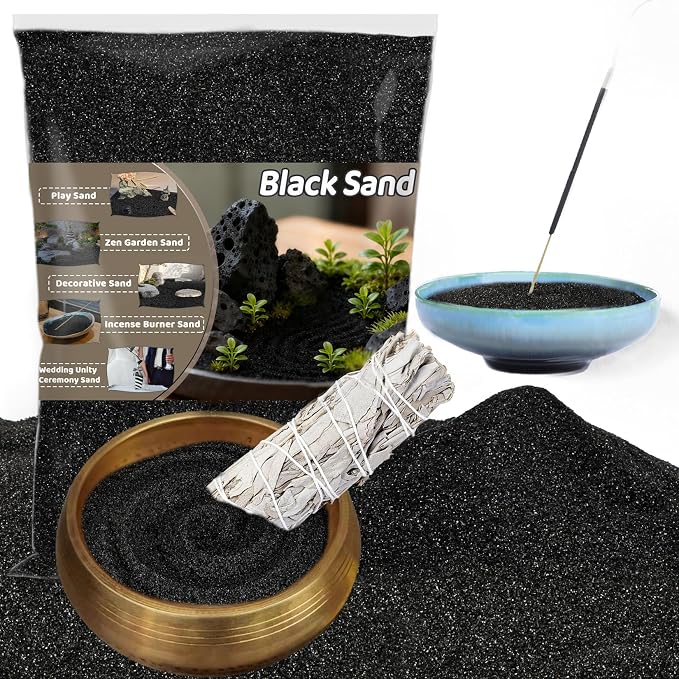 RAINFLOW 30 OZ Fine Black Sand for Crafts by Unknown