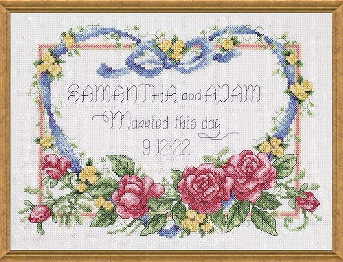 Janlynn 056-0193 Cross Stitch Kit, 8-Inch by 10-Inch, Married This Day by Janlynn