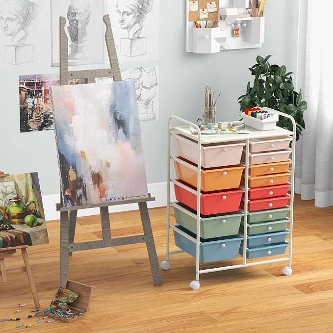 BECOMFORT 15-Drawer Rolling Cart - Image 9