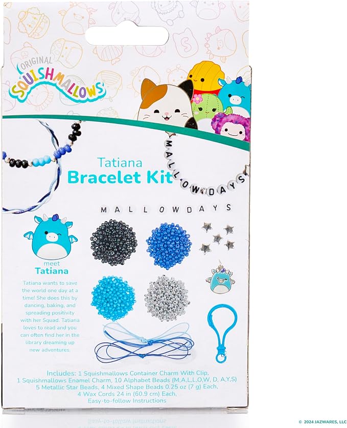 Original Squishmallows Tatiana The Dragon Bracelet Kit, Bracelet Making Kit - Image 7
