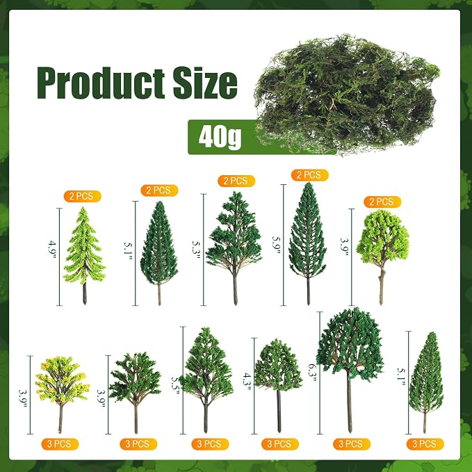 Tigeen 28 Pcs Model Trees Mixed Model - Image 2