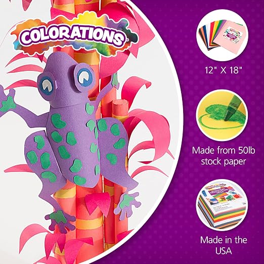 Colorations 12" x 18" Mediumweight Blue Construction Paper - Image 4