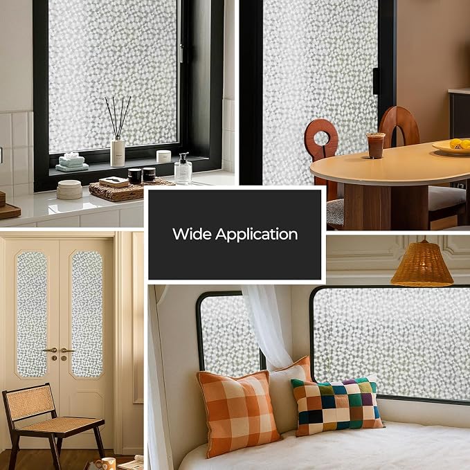 ADD.HERES Window Privacy Film, Glass Decorative Static Cling, Removable Sun - Image 5