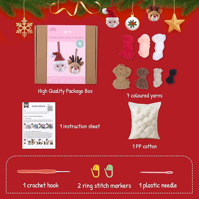 HOUSE CREATIVITY Christmas Crochet Kit - Image 4
