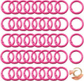 Round Carabiner Clip Bulk 48pcs 1 Inch Colorful Circle Carabiner Key Ring Clips by Cmidy