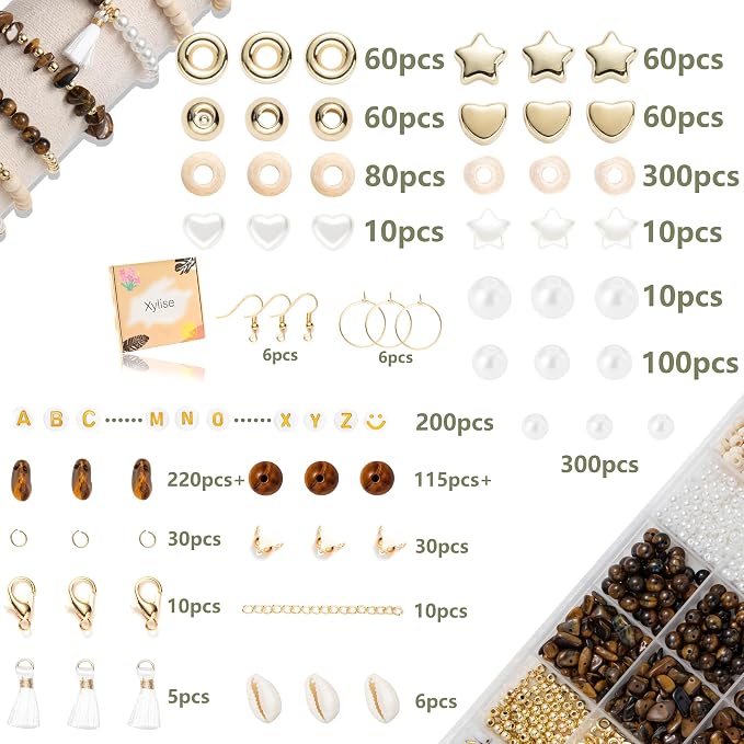 Xylise Jewelry Making Supplies Kit Natural Stone Beads - Image 2