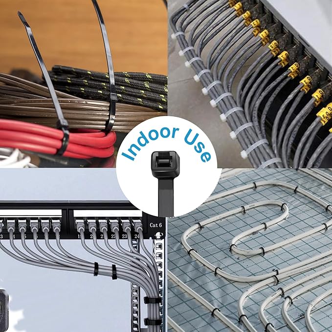 Zip Ties 16 inch(1000 Pack), 60 lb, Black Cable Ties, UV Resistant Wire Ties for Indoor and Outdoor Use, Paloka