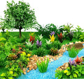 91pcs Model Trees Mixed Miniature Trees Model Train Scenery Fairy Garden Trees by MOMOONNON