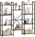 Shintenchi Triple Column 4 Tier Bookshelf, Industrial Large Bookcase Display by Shintenchi%7CFurnitureMadeforRealLife