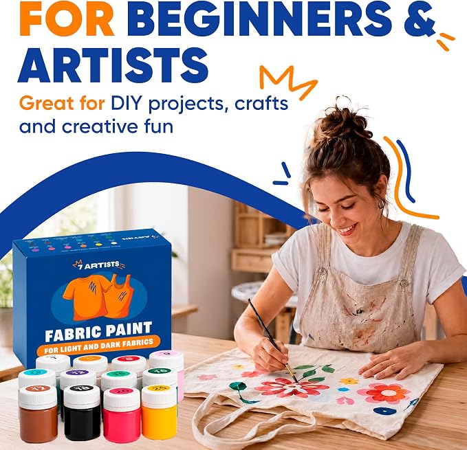 Fabric Paint Set for Clothes 12 Colors – Permanent Textile Paint for T-Shirts - Image 7