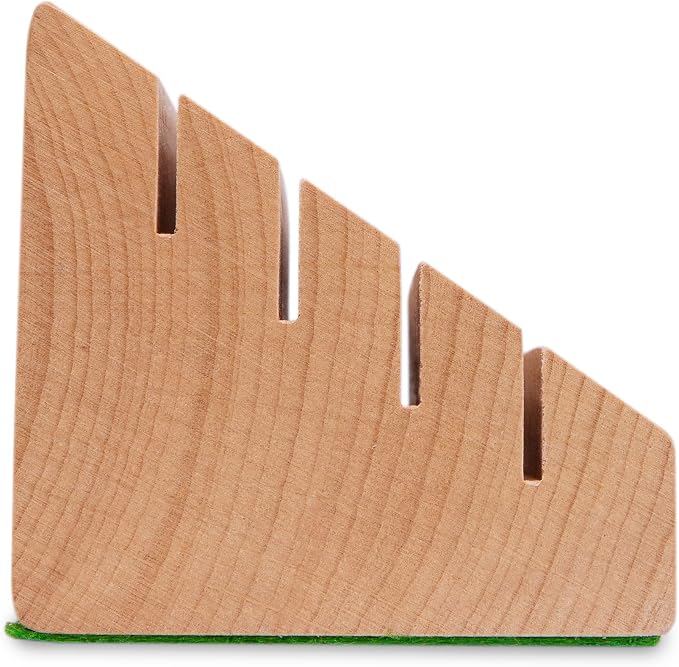 Black long Di fang Standard Size Solid Beech Playing Card Holder-2 Piece - Image 5