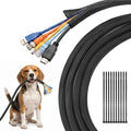 Delamu 10ft - 1/2 inch Cable Sleeve Cord Protector from Pets No Chew, by DELAMU