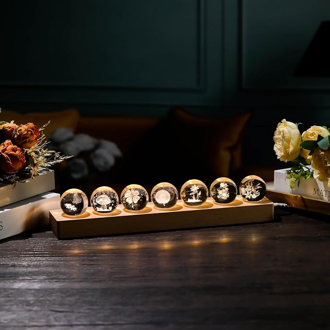 Qianwei 3D Crystal Ball Flower Decor Crystal Ball - Image 2