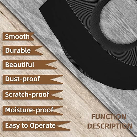 GSCIT Club Black Edge Banding, 3/4 inch x 100ft Melamine Edge Banding with Hot Melt Adhesive Preglued Cabinet Edge Banding Flexible Black Veneer Edging