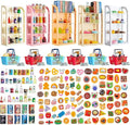 164pcs Miniature Supermarket Shelves Furniture Model 4 Layers Shelf Display by HSJH